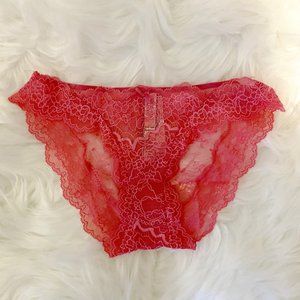 Victoria's Secret Dream Angels Lace Cheekini Hot Pink XS Extra Small